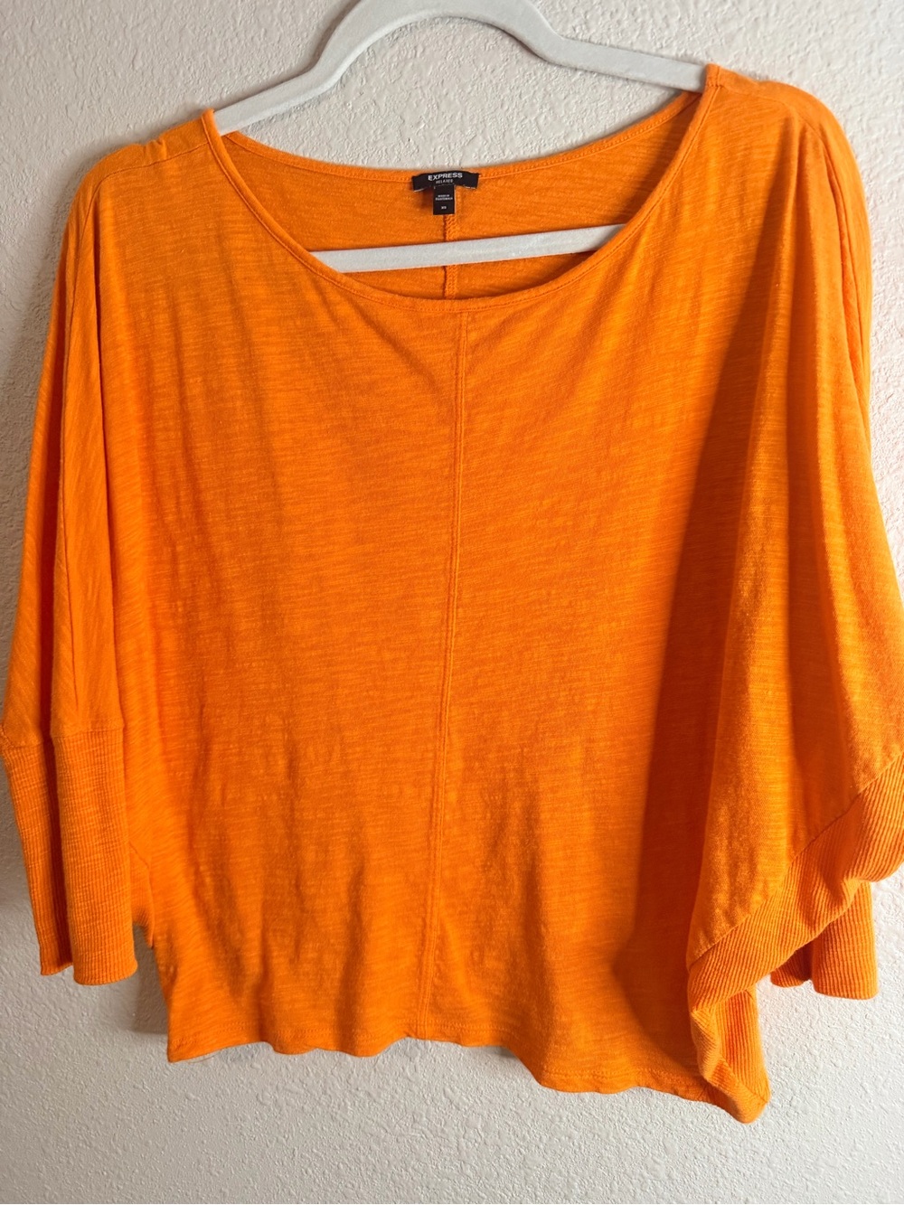 Express Bright Orange Dolman Knit Top